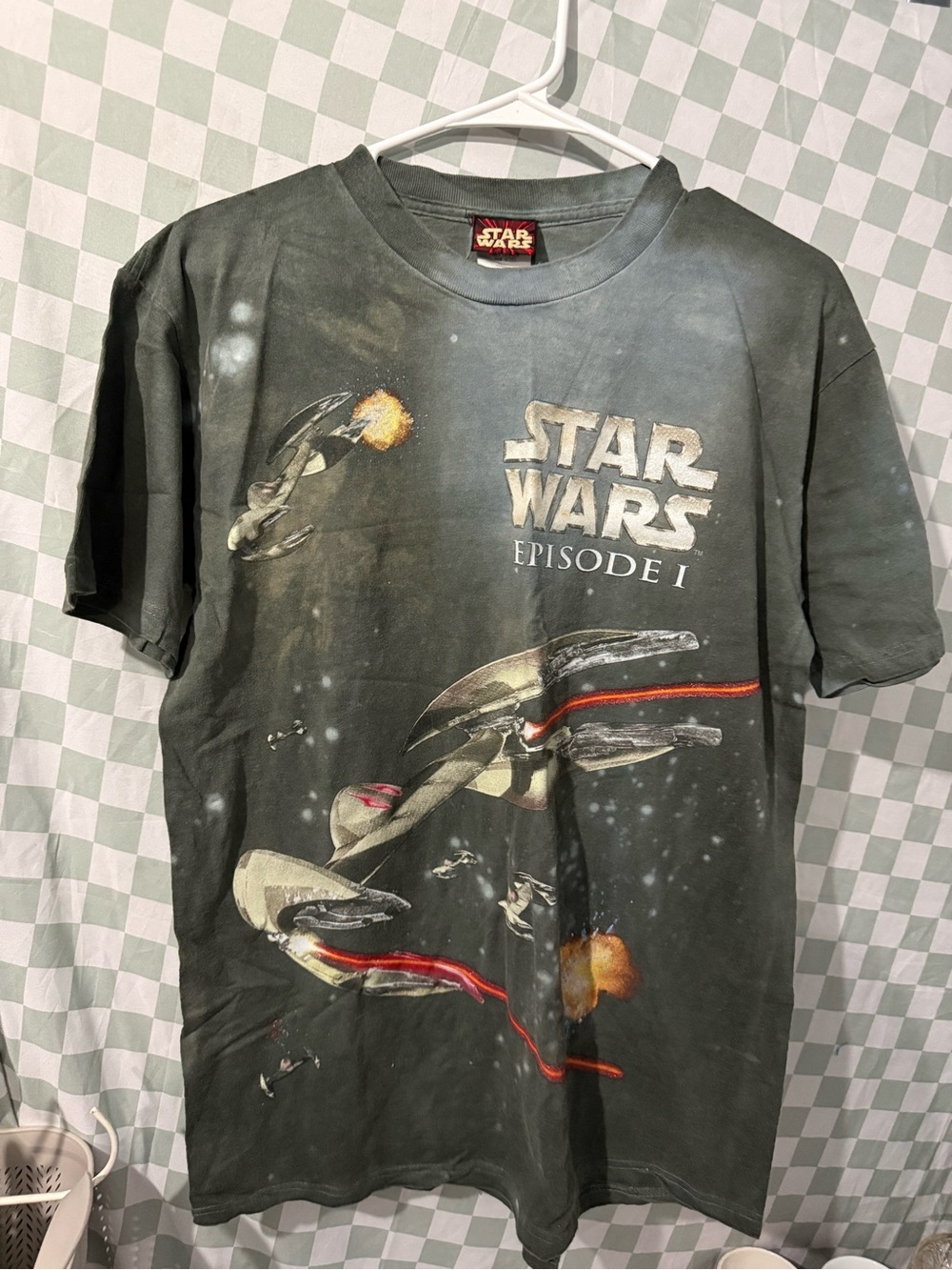 Star Wars Short Sleeve Tee in Dark Gray with Red Accents